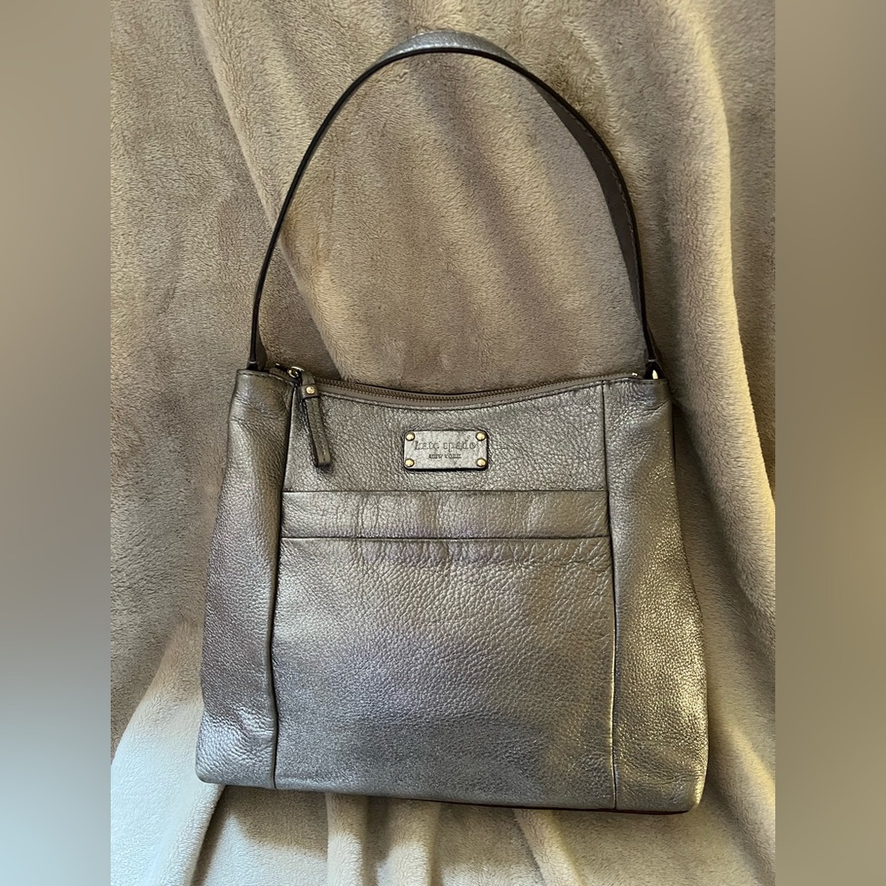 Kate Spade Metallic Silver Vintage Shoulder Bag
